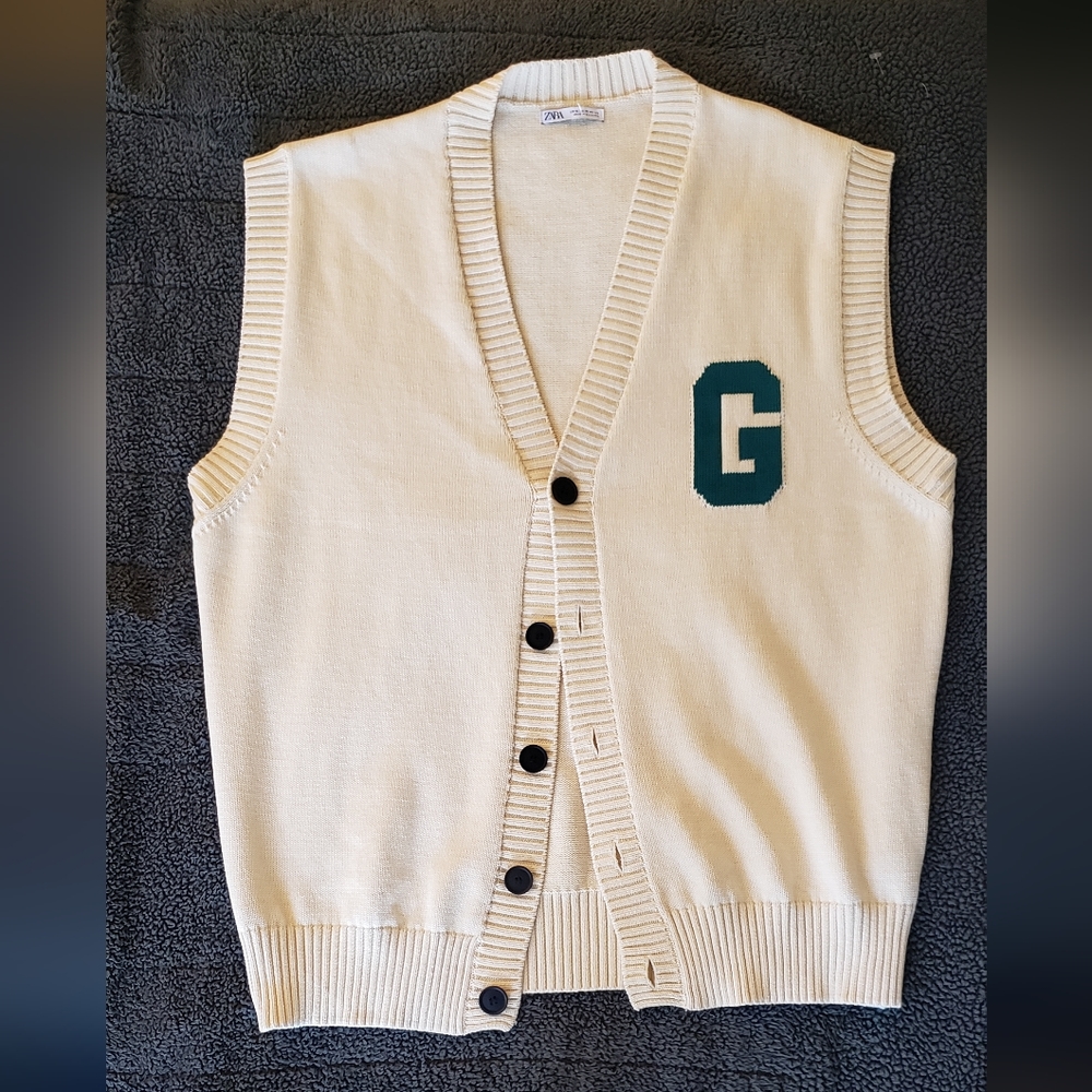 Zara Men's Cardigan Sweater Vest